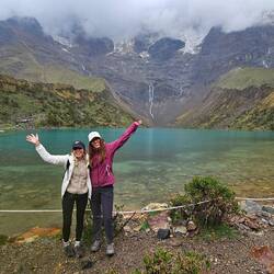 Me and Heidi from Swissy! Made it to the lagoon.