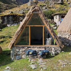 Spent the first night in this cute little huts