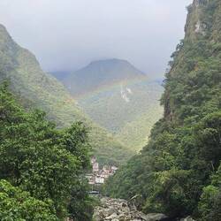Arriving at Aguas Calientes with the nicest view
