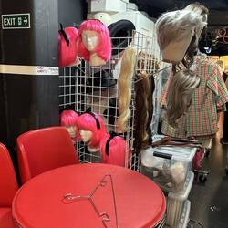 Wigs and props .