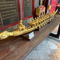 Gold Dragon Boat with "well- wishing gold foil."