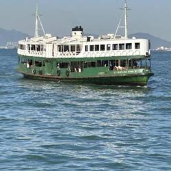 One of the famous green coloured Star Ferries