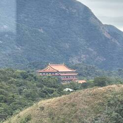 First view of the Po Lin Monastery from the gondola.