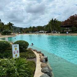 The serious swimming end