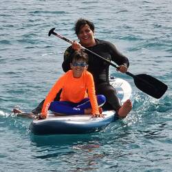 Father & son (Guillaume & Felix) enjoying a new experience.