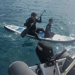 Guillaume then took his younger son, Otis, out.