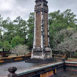 One of the columns outside the Stele House, soon to be renovated