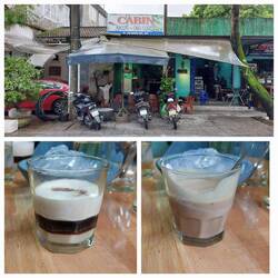 Afternoon Coffee; Salt coffee at the Cabin, before and after stirring