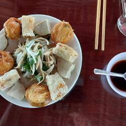 Vegan lunch at a monastery