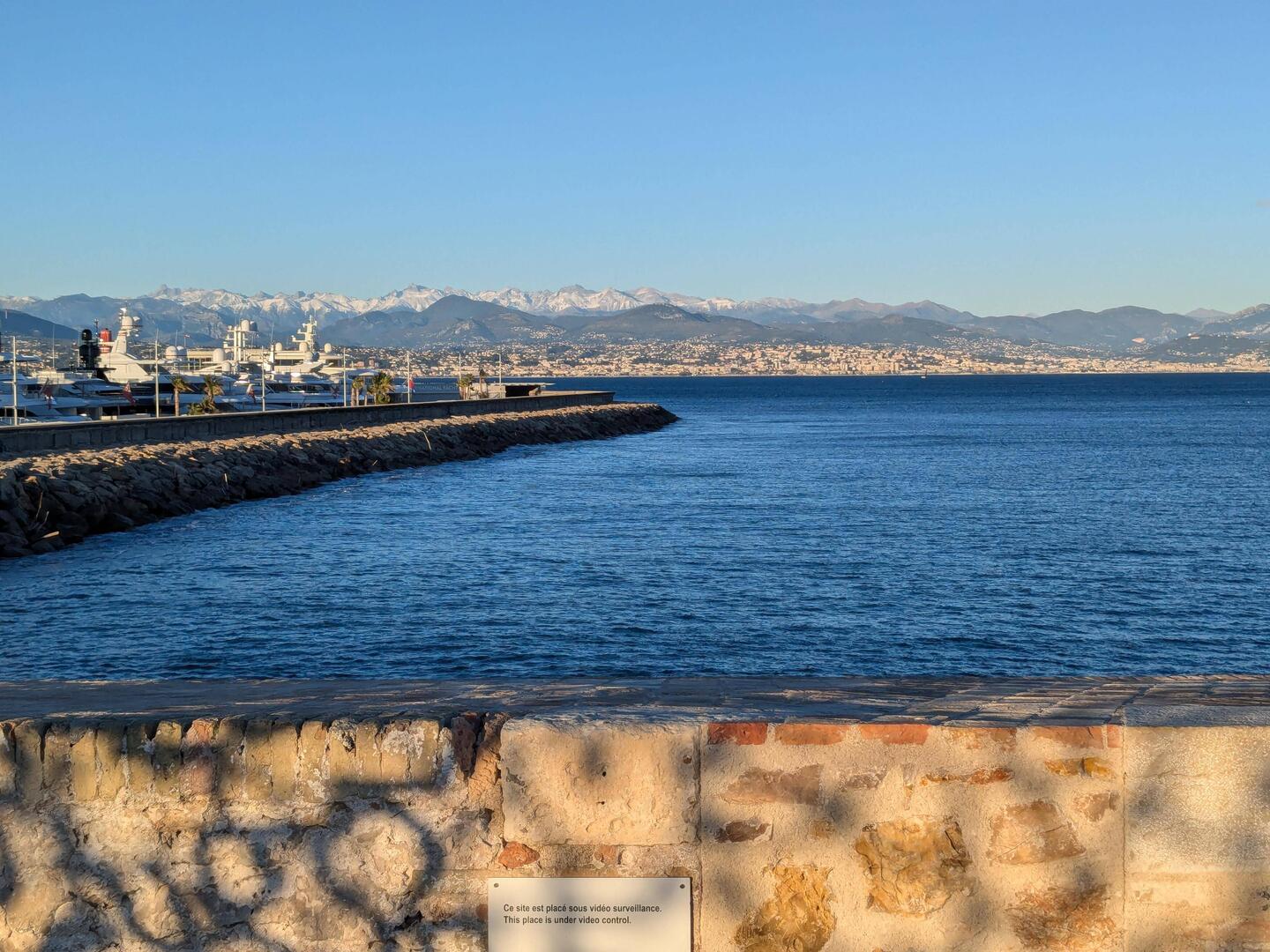 Snowy Alps in the background
