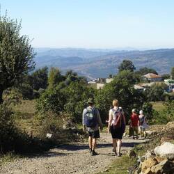 Hiking to the Rif Valley: you can see the Spanish Mosque minaret where we went to view the sunset