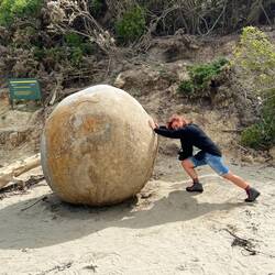 Anette wollte ihn zurück rollen, hatte aber keine Chance 😎