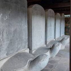 Tortoise Steles; these are inscribed with the details of scholars who have passed the training