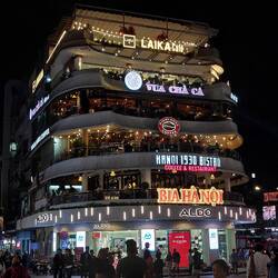 The top of the lake, where the night market in the Old Quarter starts