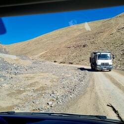 ... zum Glück mit wenig Gegenverkehr!