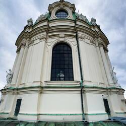 Karlskirche ... the cupola that tops the dome ... from the panorama terrace — Vienna, Austria.