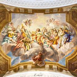 Karlskirche ... another arch fresco as seen from the organ balcony — Vienna, Austria.