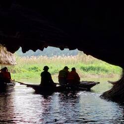 Inside a cave