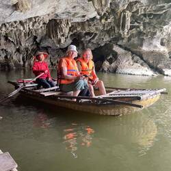 Inside a cave
