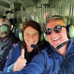 ... hier fliegen wir schon.