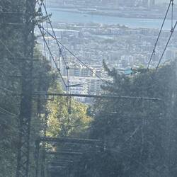 Looking back down on the way up.