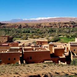 Boumalne Dades und die Gebirgskette M'Goun im Hintergrund!