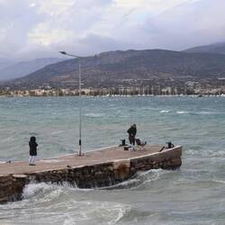 Die wollten Angeln, haben es sich nach 2 Minuten im Wind aber anders überlegt