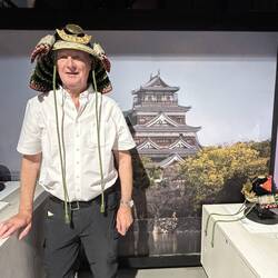 Samurai helmet.