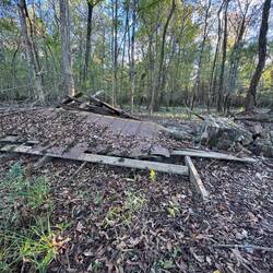 We found an old structure on our afternoon walk at Three Rivers Lake