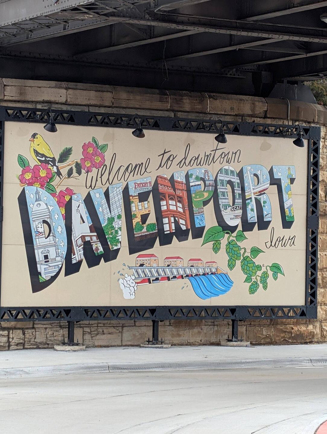 Across the Mississippi River to Davenport, Iowa for a parade