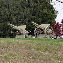 I ran cross country in this park and hit my head on these cannons