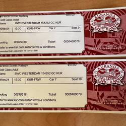 Our tickets.