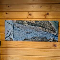 A picture of a river wash outside