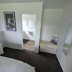 Bedroom and bathroom