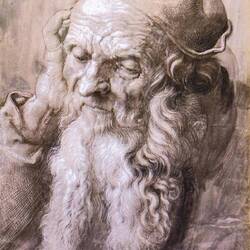 Albrecht Dürer's "A Ninety-Three-Year-Old Man" ... hanging in the State Rooms of The Albertina.