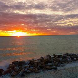 Coucher de soleil sur Riomaggiore