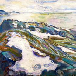 "Winter Landscape" by Edward Munch ... The Albertina — Vienna, Austria.