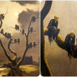 They are not birds but "Ghosts in the Tree" by Franz Sedlacek ... The Albertina — Vienna, Austria.