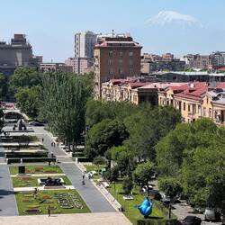 The cascade - with mount Ararat behind