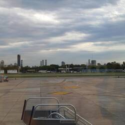 Letzter Blick auf Buenos Aires vor dem Boarding