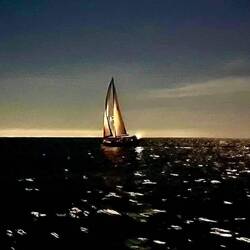 Southern Cross on an overnight sail.