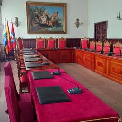 Tagungssaal des Inselparlaments im Rathaus