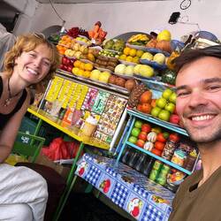 Auf dem lokalen Markt gabs leckeren frischen Saft