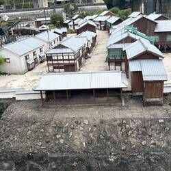 Scaled replica of the Dejima village.