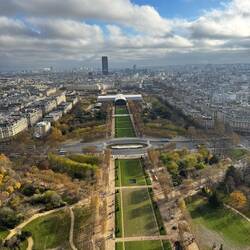 The big black building is known as the ugliest building in Paris