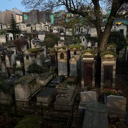 Montmarte Cemetery known for many graves from the French Revolution
