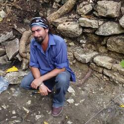 Hier hat Kevin mit ausgegraben.