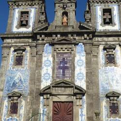 Tiled church front