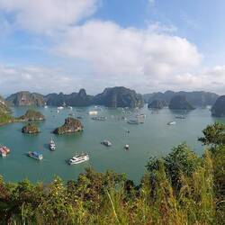 View from the top onto the bay