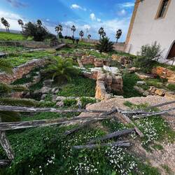 Outside the church where the Venus statue was found
